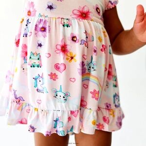 POSH PEANUT X VINTAGE FISHER PRICE UNICORN BODYSUIT TWIRL